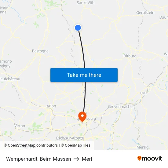 Wemperhardt, Beim Massen to Merl map