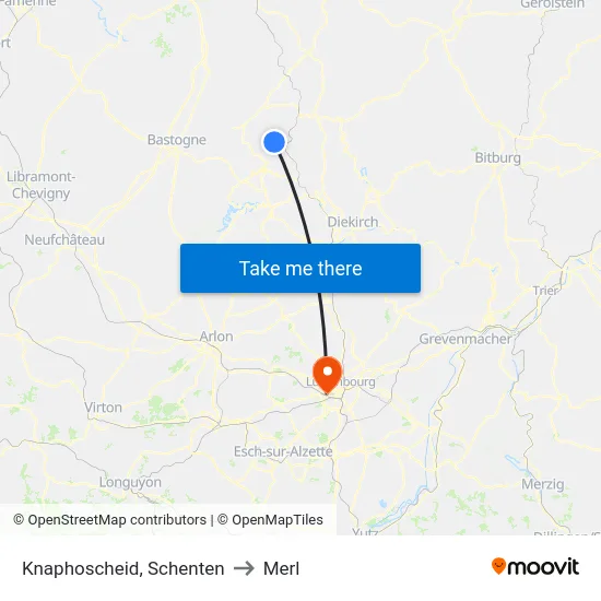 Knaphoscheid, Schenten to Merl map