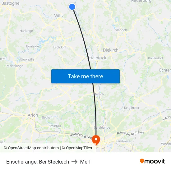 Enscherange, Bei Steckech to Merl map