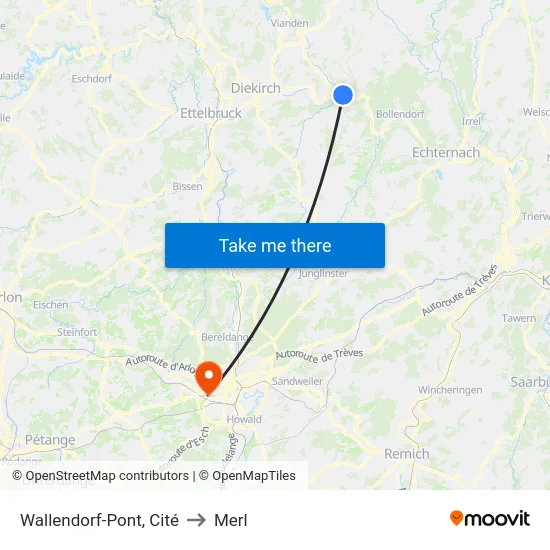 Wallendorf-Pont, Cité to Merl map