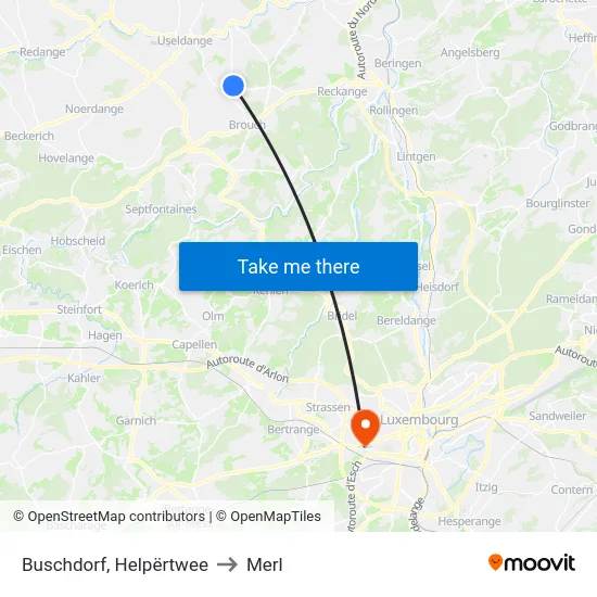 Buschdorf, Helpërtwee to Merl map
