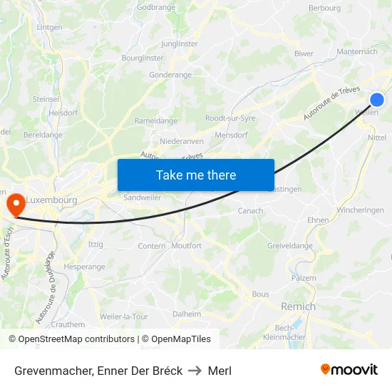 Grevenmacher, Enner Der Bréck to Merl map