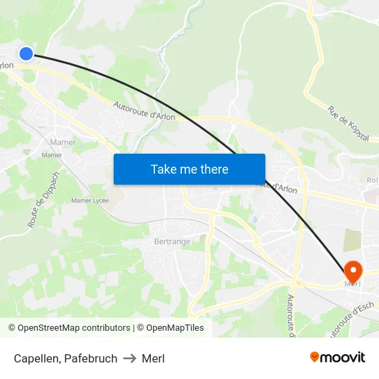 Capellen, Pafebruch to Merl map