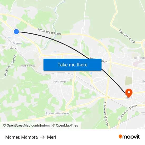 Mamer, Mambra to Merl map