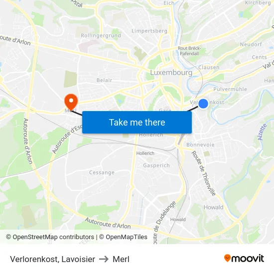 Verlorenkost, Lavoisier to Merl map