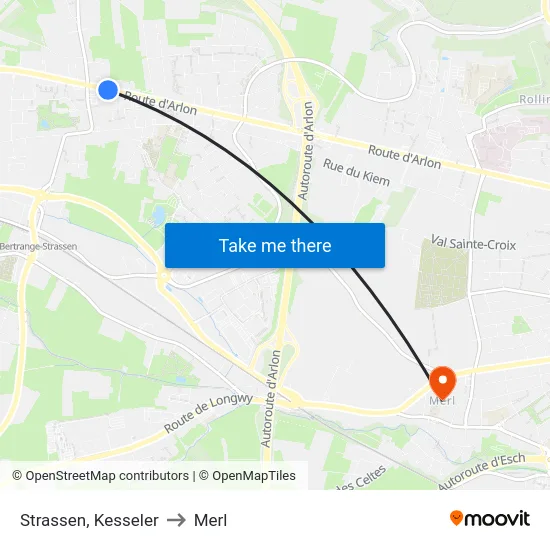 Strassen, Kesseler to Merl map