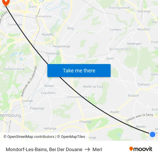 Mondorf-Les-Bains, Bei Der Douane to Merl map