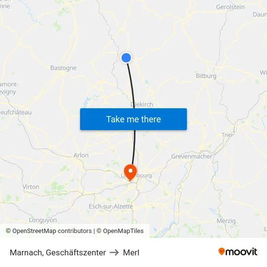Marnach, Geschäftszenter to Merl map