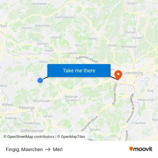 Fingig, Maerchen to Merl map