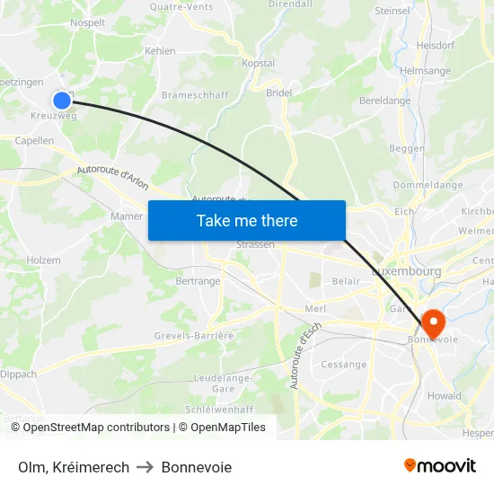 Olm, Kréimerech to Bonnevoie map