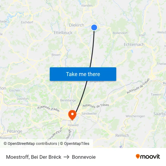 Moestroff, Bei Der Bréck to Bonnevoie map