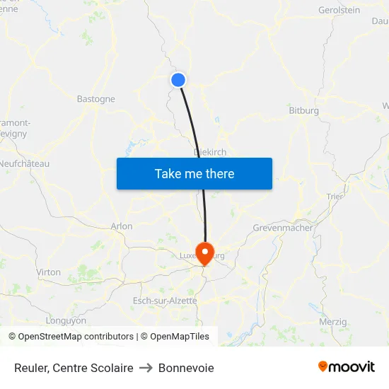 Reuler, Centre Scolaire to Bonnevoie map