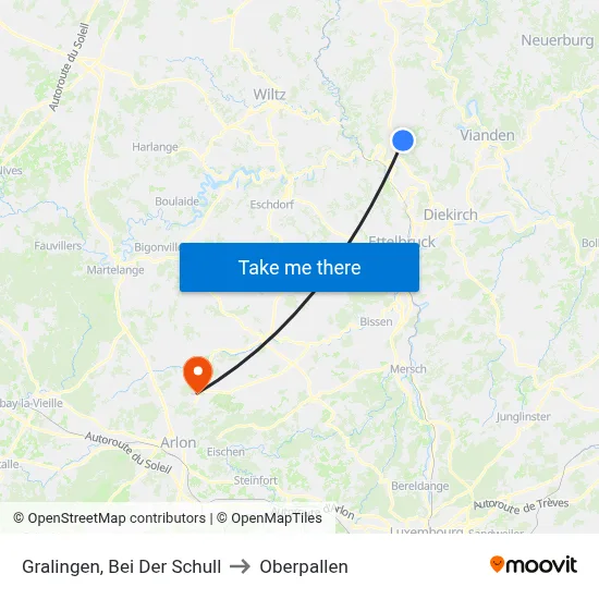 Gralingen, Bei Der Schull to Oberpallen map