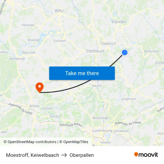 Moestroff, Keiwelbaach to Oberpallen map