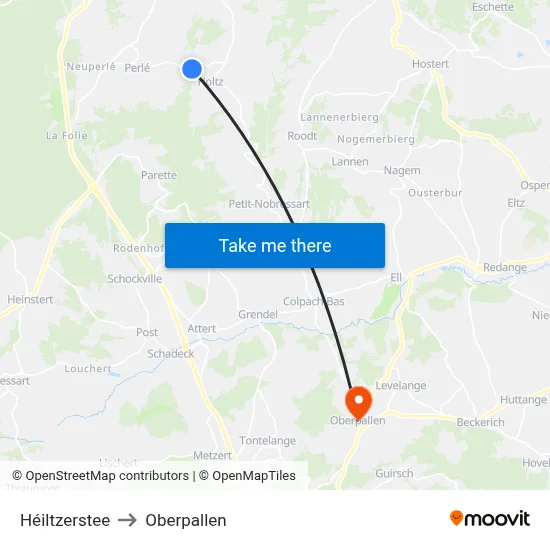 Héiltzerstee to Oberpallen map