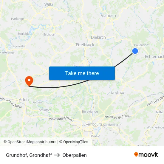 Grundhof, Grondhaff to Oberpallen map