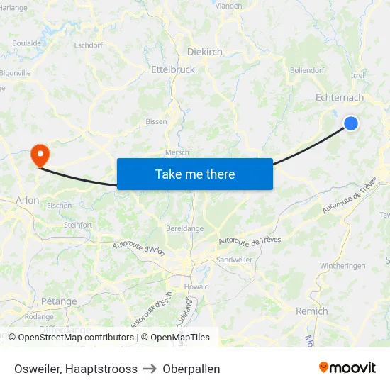 Osweiler, Haaptstrooss to Oberpallen map