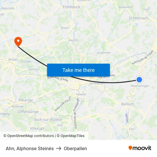 Ahn, Alphonse Steinès to Oberpallen map
