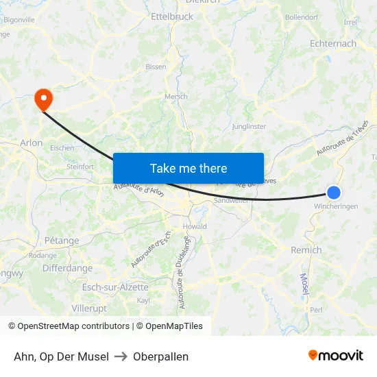 Ahn, Op Der Musel to Oberpallen map