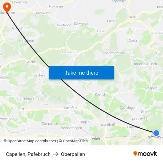 Capellen, Pafebruch to Oberpallen map
