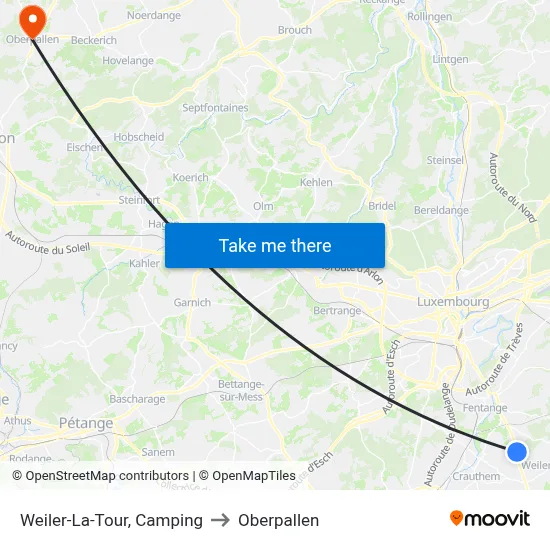 Weiler-La-Tour, Camping to Oberpallen map