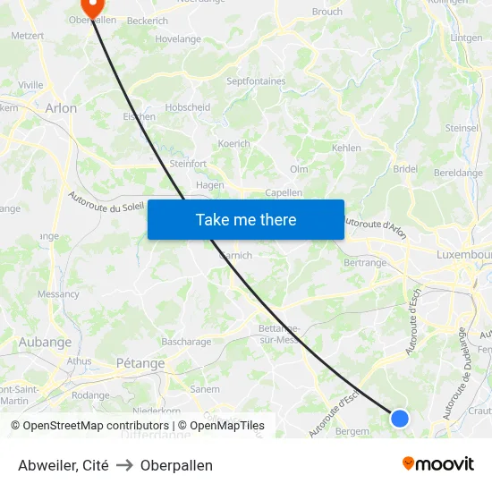 Abweiler, Cité to Oberpallen map