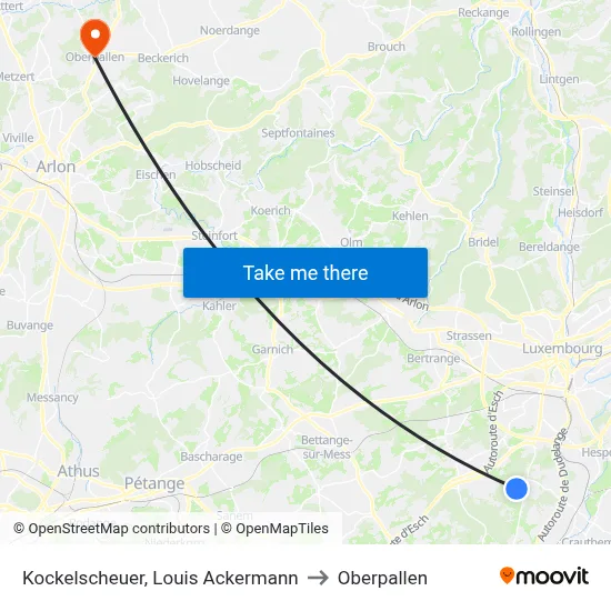 Kockelscheuer, Louis Ackermann to Oberpallen map