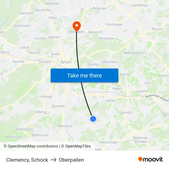 Clemency, Schock to Oberpallen map