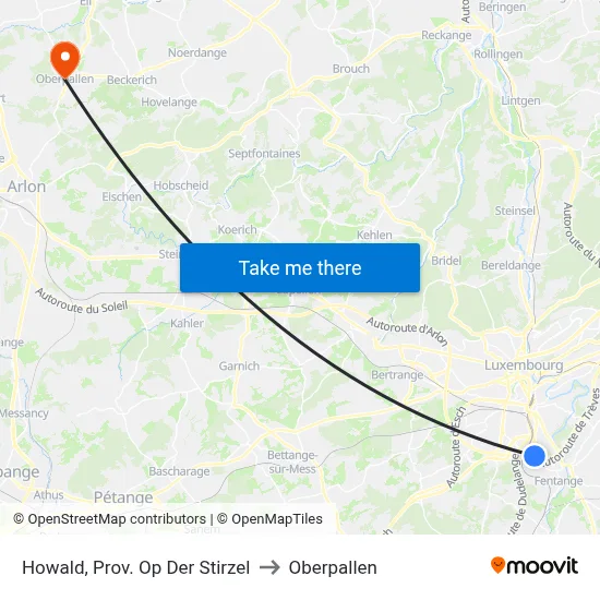 Howald, Prov. Op Der Stirzel to Oberpallen map