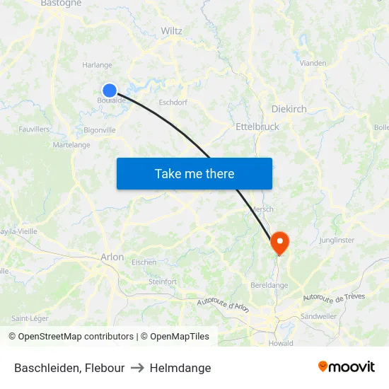 Baschleiden, Flebour to Helmdange map