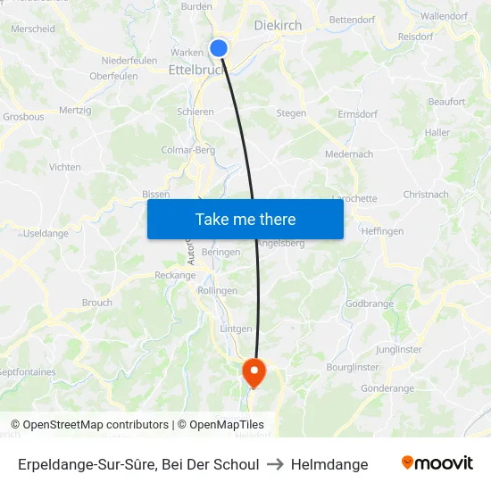 Erpeldange-Sur-Sûre, Bei Der Schoul to Helmdange map