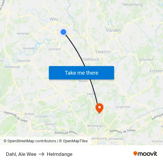 Dahl, Ale Wee to Helmdange map