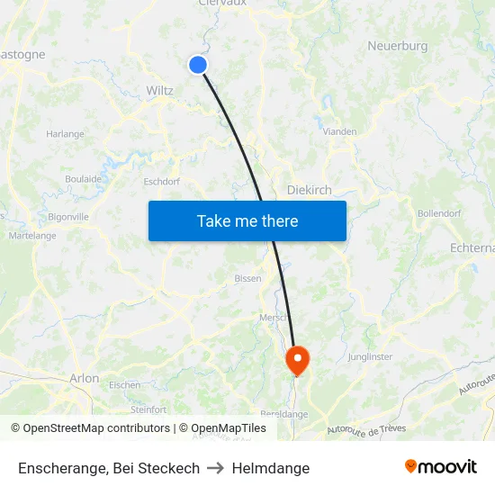 Enscherange, Bei Steckech to Helmdange map