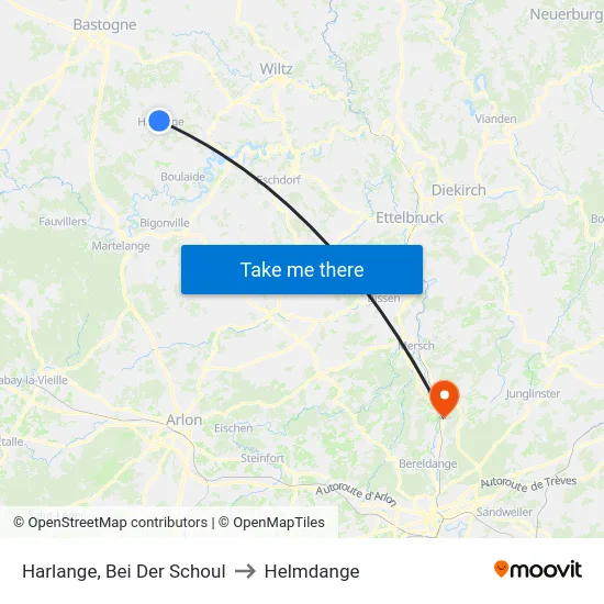 Harlange, Bei Der Schoul to Helmdange map