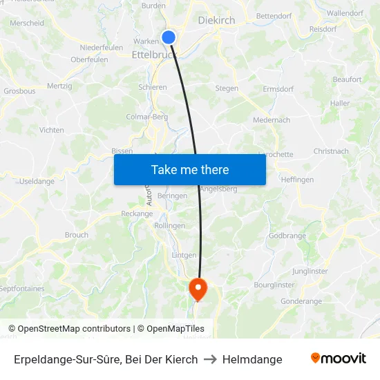 Erpeldange-Sur-Sûre, Bei Der Kierch to Helmdange map