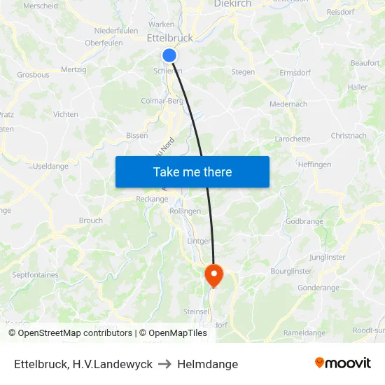 Ettelbruck, H.V.Landewyck to Helmdange map