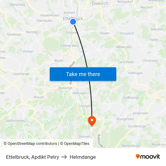 Ettelbruck, Apdikt Petry to Helmdange map