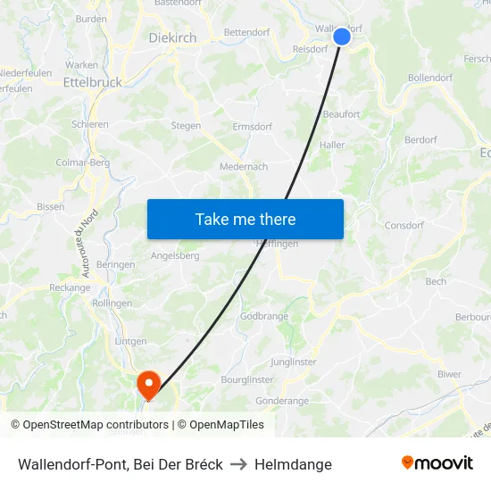 Wallendorf-Pont, Bei Der Bréck to Helmdange map