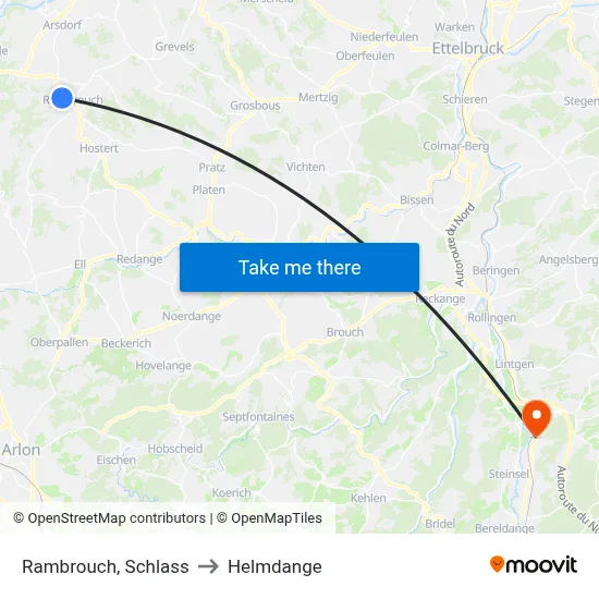 Rambrouch, Schlass to Helmdange map