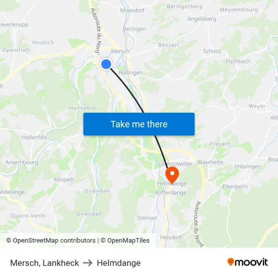 Mersch, Lankheck to Helmdange map