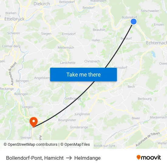 Bollendorf-Pont, Hamicht to Helmdange map