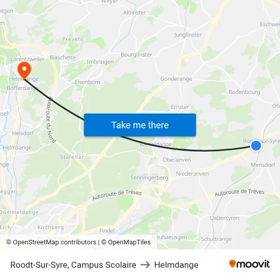 Roodt-Sur-Syre, Campus Scolaire to Helmdange map