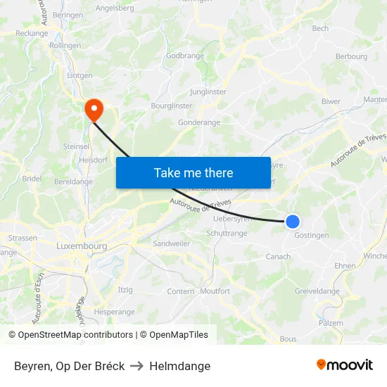 Beyren, Op Der Bréck to Helmdange map