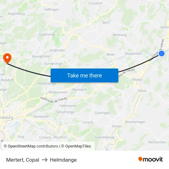 Mertert, Copal to Helmdange map