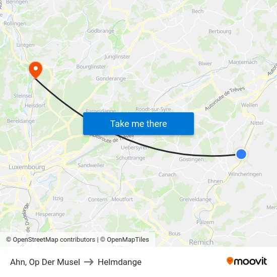 Ahn, Op Der Musel to Helmdange map