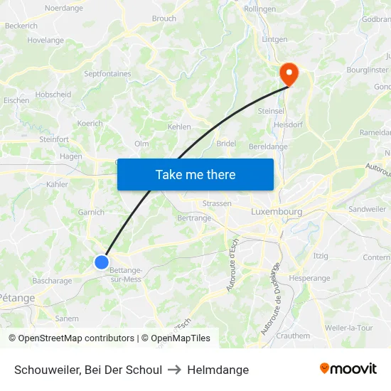 Schouweiler, Bei Der Schoul to Helmdange map