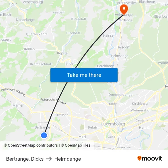 Bertrange, Dicks to Helmdange map