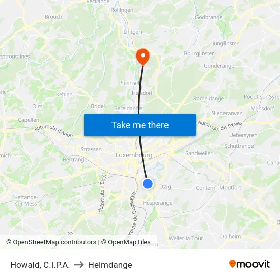 Howald, C.I.P.A. to Helmdange map