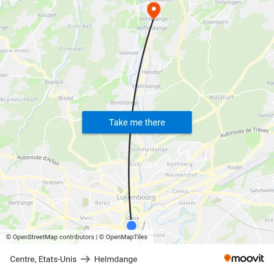 Centre, Etats-Unis to Helmdange map