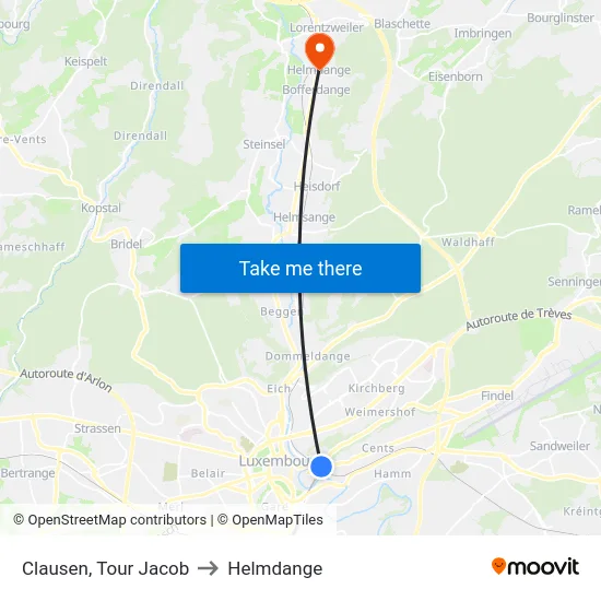 Clausen, Tour Jacob to Helmdange map